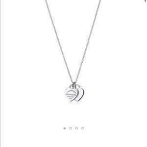 Tiffany & Co Double Heart Tag Pendent (in silver mini)